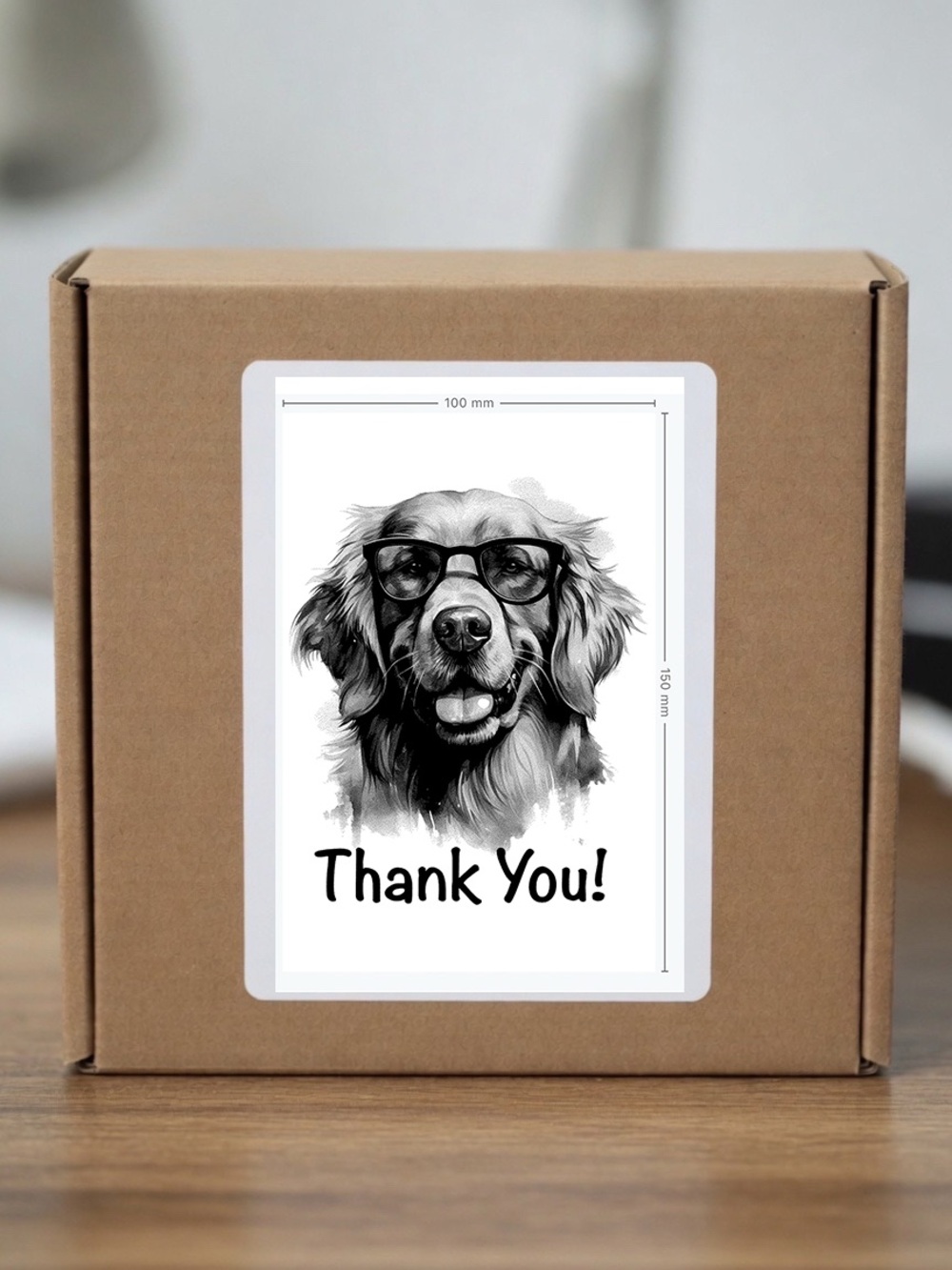 Golden Retriever Thank You Stickers 
4”x6”-100ct.